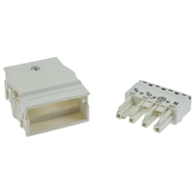 WAGO 770 Series Snap-in Distribution Block Female Cage Clamp 4-Pole 25A 8-Way 770-124