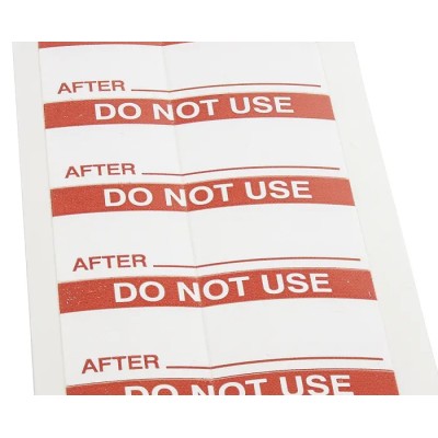 RS PRO Pre-Printed Adhesive Vinyl Cloth Label 38mm x 15mm Red Text Do Not Use 758-8009
