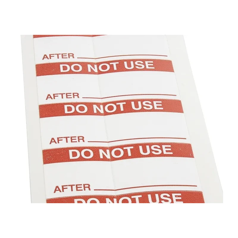 RS PRO Pre-Printed Adhesive Vinyl Cloth Label 38mm x 15mm Red Text Do Not Use 758-8009