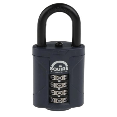 Squire Combination Padlock Die Cast Alloy Lock Weatherproof 6 mm Shackle Diameter 4 mm Width CP40