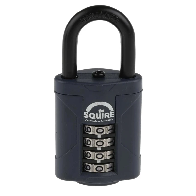 Squire Combination Padlock Die Cast Alloy Lock Weatherproof 6 mm Shackle Diameter 4 mm Width CP40