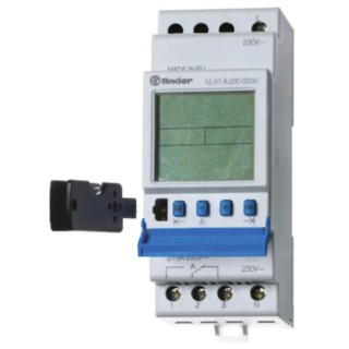 Finder Digital 12 DIN Rail Time Switch 230V ac 12.91.8.230.0090