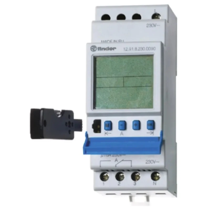 Finder Digital 12 DIN Rail Time Switch 230V ac 12.91.8.230.0090