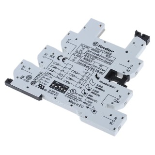 Finder 5 Way 24V DC DIN Rail Relay Socket for 34 Series, 6A Current Rating 93.68.0.024