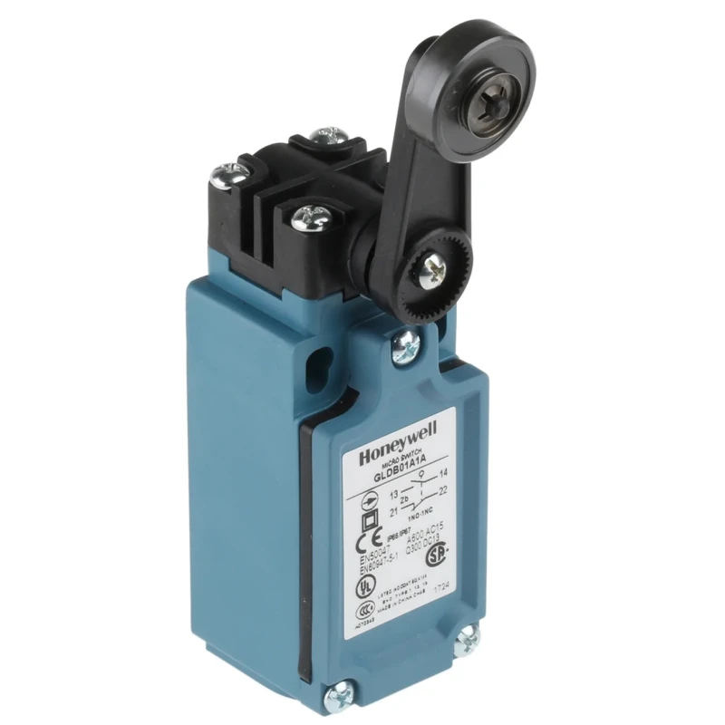 Honeywell Technologies GLD Series Roller Lever Limit Switch SPDT IP66 Fibreglass Reinforced Thermoplastic Housing GLDB01A1A