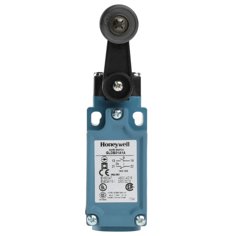 Honeywell Technologies GLD Series Roller Lever Limit Switch SPDT IP66 Fibreglass Reinforced Thermoplastic Housing GLDB01A1A