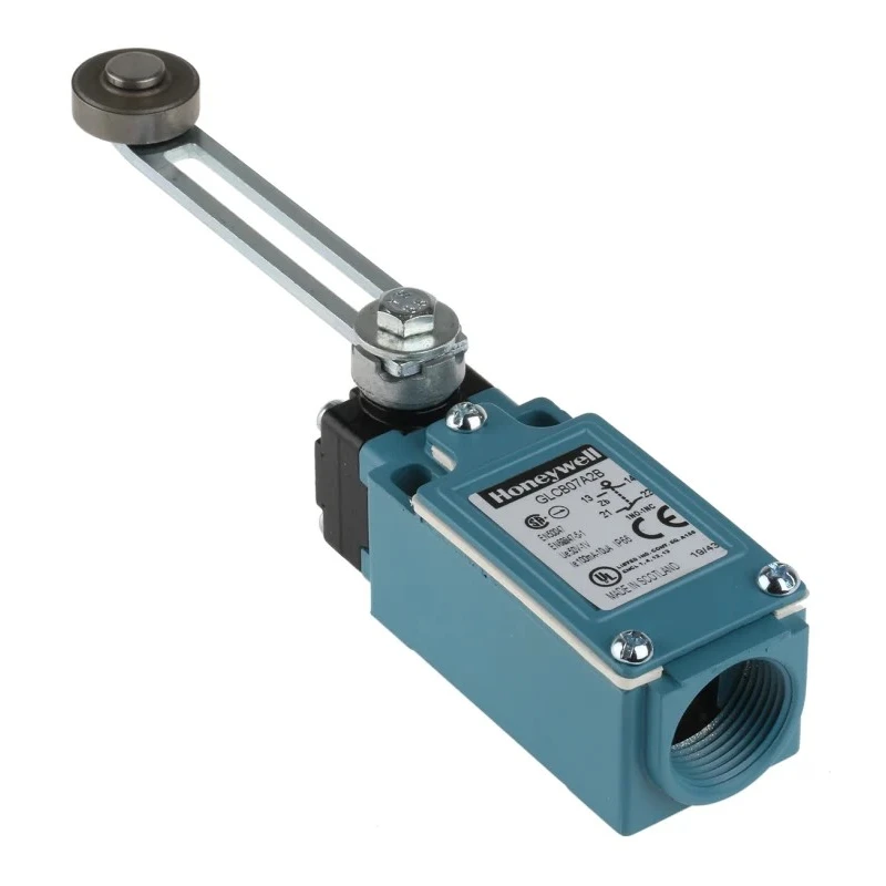 Honeywell Technologies GLC Series Adjustable Roller Lever Limit Switch, 1 NC/1 NO, IP66, Die Cast Zinc Housing, 240V AC, 