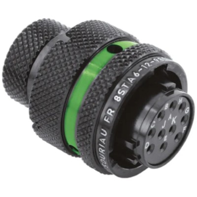 Souriau Sunbank by Eaton Circular Connector, 22 Contacts, Cable Mount, Standard Size, Plug Female, IP67 8STA61235SD