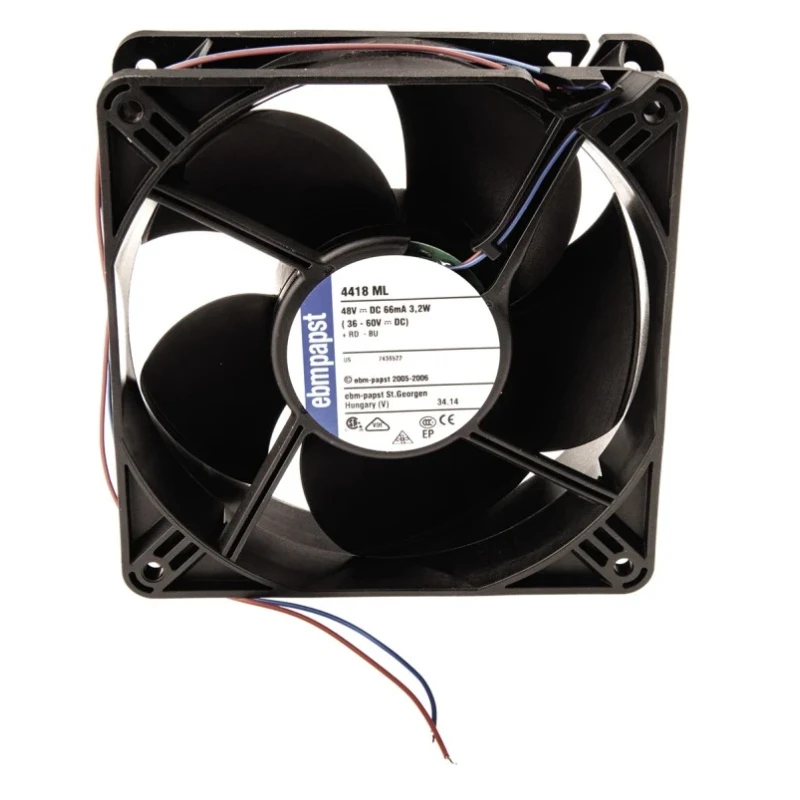 ebm-papst 4400 Series Axial Fan 48V DC 3.2W 66mA Max IP54 119x119x38 mm 