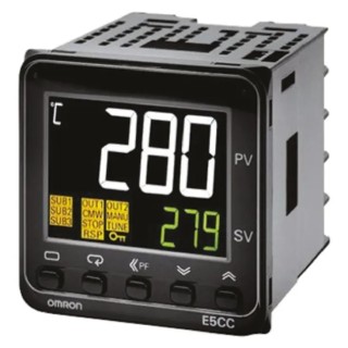 Omron Panel Mount PID Temperature Controller 2 Inputs, 1 Relay Output, 240V ac/dc E5CC