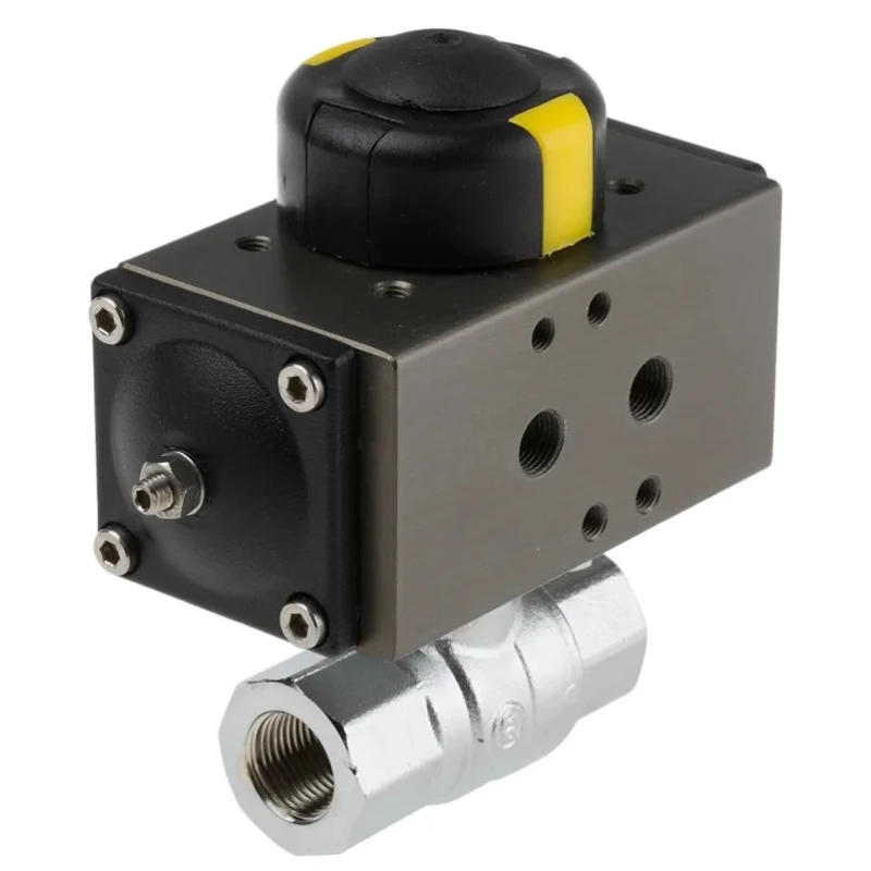 RS PRO Ball Type Pneumatic Actuated Valve, 40 bar, BSP Female 3/8 in 760-5573