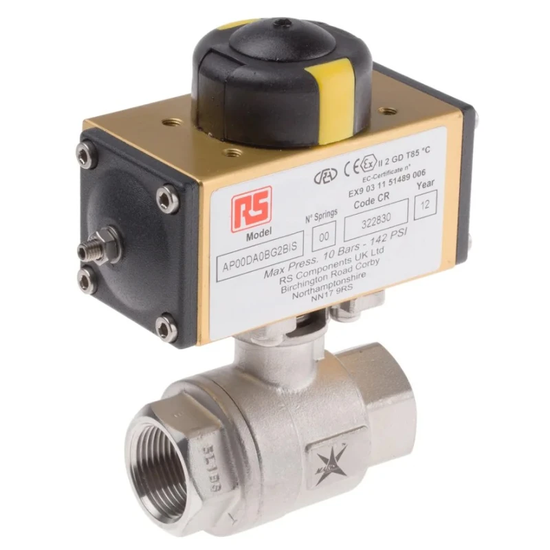 RS PRO Ball type Pneumatic Actuated Valve 3/4 in BSP Female Threaded 1000 psi 760-5630
