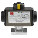 RS PRO Ball Type Pneumatic Actuated Valve 40 bar BSP Female 1/2 in 760-5602