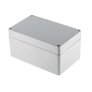 RS PRO Grey Grey Lid Die Cast Aluminium Enclosure IP66 81 mm x 160 mm x 100 mm 760-8989