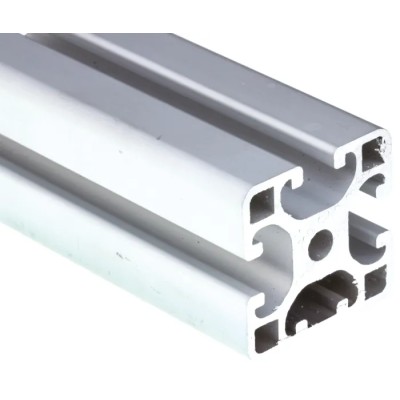 RS PRO Silver Aluminium Strut Profile 40 x 40 mm 8 mm Groove 2 m Length 761-3344