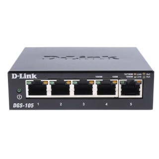 D-Link 5-Port Gigabit Unmanaged Desktop Network Switch 10/100/1000Mbps with Green Ethernet Technology DGS-105/B