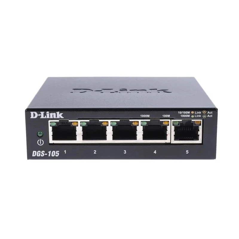 D-Link 5-Port Gigabit Unmanaged Desktop Network Switch 10/100/1000Mbps with Green Ethernet Technology DGS-105/B