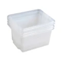 RS PRO Transparent Polypropylene Copolymer Storage Container 245 mm x 325 mm x 430 mm 760-4198