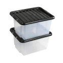 RS PRO Transparent Polypropylene Copolymer Storage Container 245 mm x 325 mm x 430 mm 760-4198