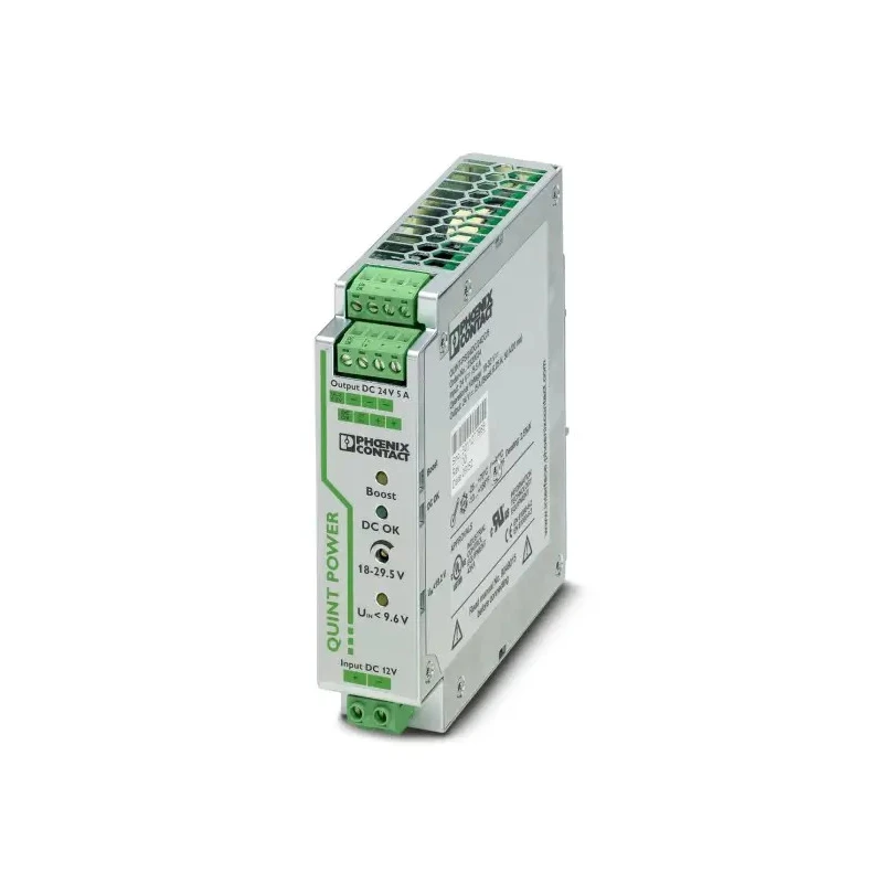Phoenix Contact QUINT-PS/12DC/24DC/5 DC/DC Converter 24V DC 5A 18V-29.5V Output Adjustable 120W DIN Rail Mount 2320131