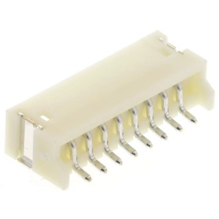 JST ZH Series Right Angle Surface PCB Header 8 Contacts 1.5 mm Pitch 1 Row Shrouded S8B-ZR-SM4A-TF (LF)(SN)