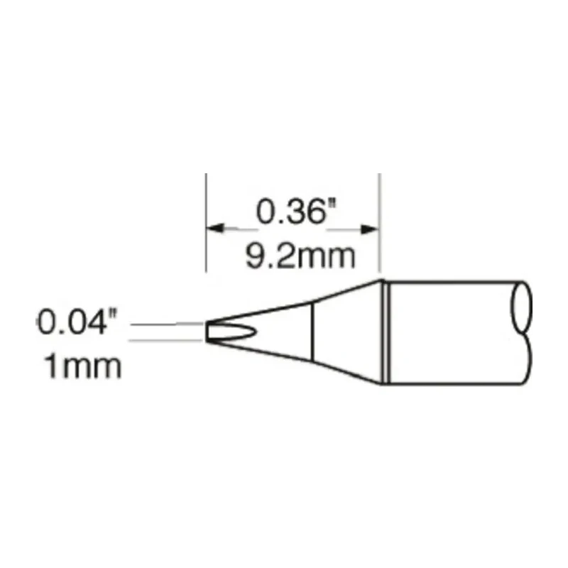 Metcal Soldering Iron Tip 1 mm Chisel 30° Angle 9.2 mm Length SCP-CH10