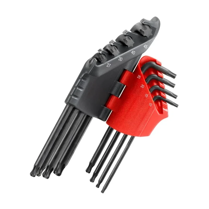 Facom 8-Piece Torx Key Set L Shape Long Arm Carbon Silicon Steel Phosphate Finish 89S.JP8APF