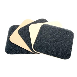 RS PRO Black Anti-Slip Tile Polymer Self-Adhesive Grit Finish 140 mm x 140 mm x 1.05 mm 762-1512
