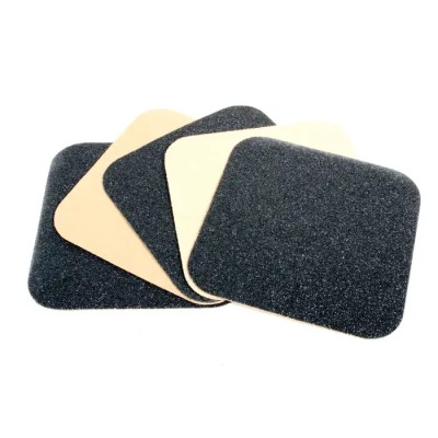RS PRO Black Anti-Slip Tile Polymer Self-Adhesive Grit Finish 140 mm x 140 mm x 1.05 mm 762-1512