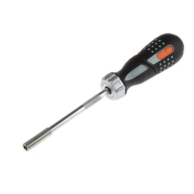 Bahco 1/4 in Hex Hexagon Ratchet Screwdriver, 260 mm Length Stainless Steel 808050P