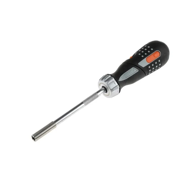 Bahco 1/4 in Hex Hexagon Ratchet Screwdriver, 260 mm Length Stainless Steel 808050P