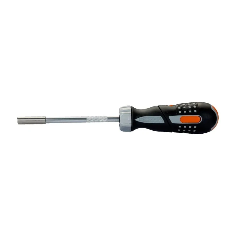 Bahco 1/4 in Hex Hexagon Ratchet Screwdriver, 260 mm Length Stainless Steel 808050P
