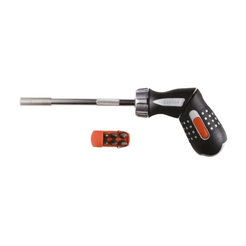 Bahco 1/4 in Hex Hexagon Ratchet Screwdriver, 260 mm Length Stainless Steel 808050P