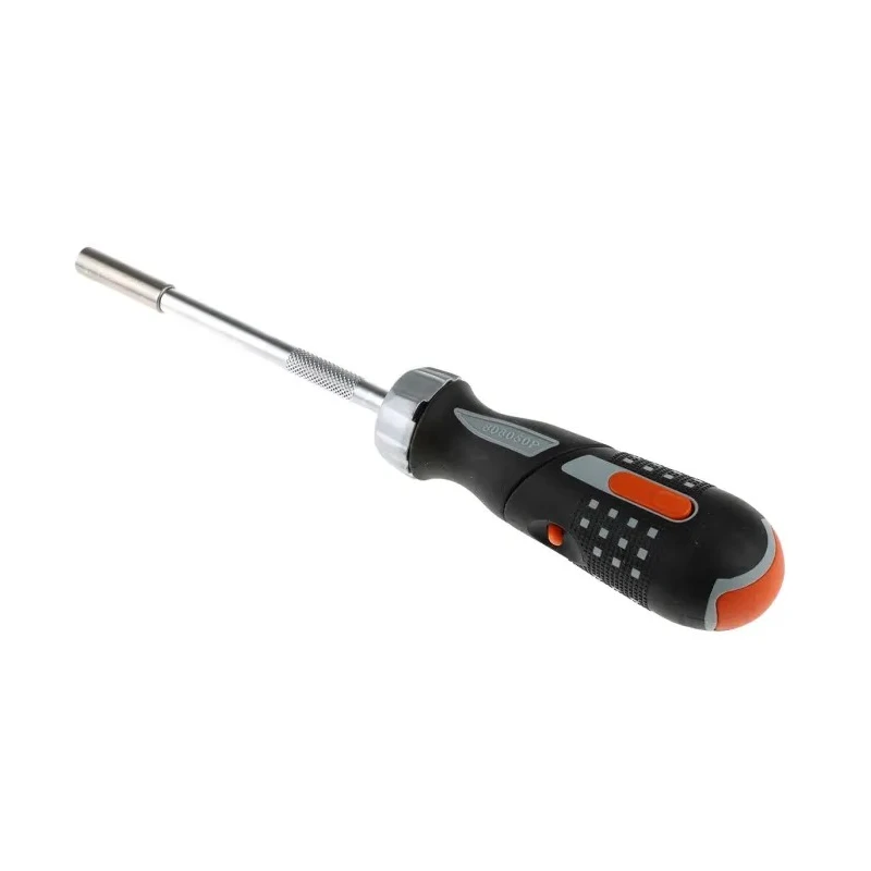 Bahco 1/4 in Hex Hexagon Ratchet Screwdriver, 260 mm Length Stainless Steel 808050P