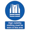 RS PRO Polypropylene Rigid Plastic Mandatory Sign High Visibility Clothing Must Be Worn In This Area 763-1686