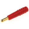 Staubli Red Male Test Plug, 2 mm Connector, Solder Termination, 30 V AC / 60 V DC, 10 A, Gold Plating 22.2609-22