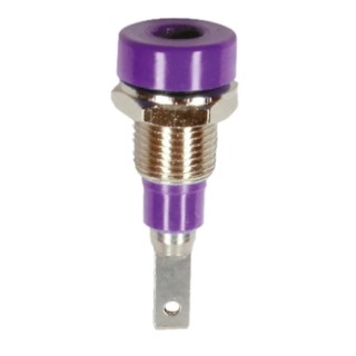 Staubli Violet Female Banana Socket 2 mm Connector Tab Termination 30 V, 60 V DC, 10 A 23.0030-26