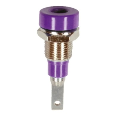 Staubli Violet Female Banana Socket 2 mm Connector Tab Termination 30 V, 60 V DC, 10 A 23.0030-26