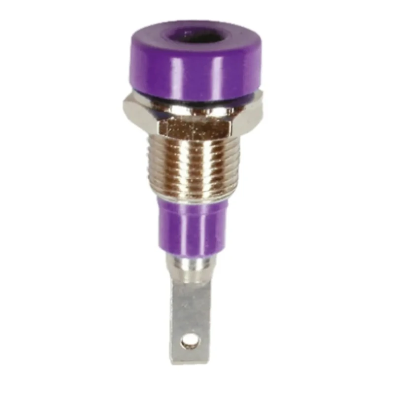 Staubli Violet Female Banana Socket 2 mm Connector Tab Termination 30 V, 60 V DC, 10 A 23.0030-26