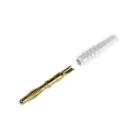 Staubli White Male 2 mm Banana Plug Connector, Solder Termination, 30 V/60 V DC, 10A, Gold Plated 22.2618-29
