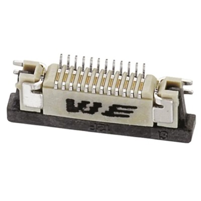 Wurth Elektronik 0.5 mm Pitch 50 Way Straight Male FPC Connector, Solder Pin 68715014522