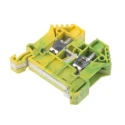 RS PRO Earth Terminal Block Green Yellow 10mm² 1-Level Screw Termination 10.1mm Pitch 762-2540