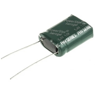 Eaton 1.5F 5.4V dc Supercapacitor, -10 to 30 % Tolerance, Cylindrical Through Hole PHV-5R4V155-R