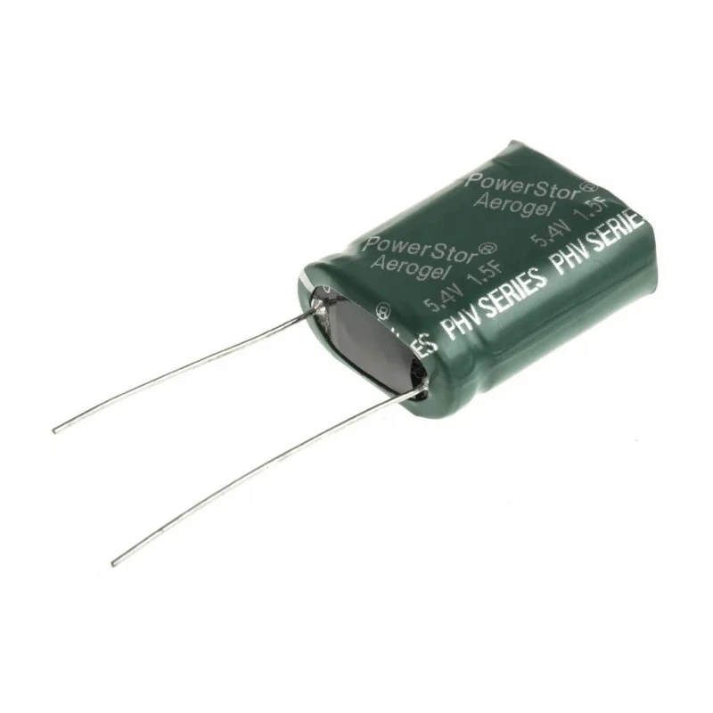 Eaton 1.5F 5.4V dc Supercapacitor, -10 to 30 % Tolerance, Cylindrical Through Hole PHV-5R4V155-R