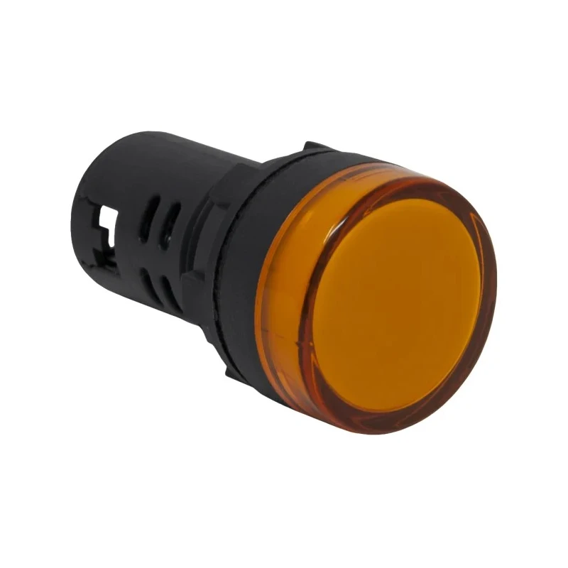 RS PRO Panel Mount Yellow LED Pilot Light 22 mm Cutout 24 V AC/DC IP65 Round 763-7915