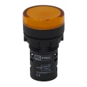 RS PRO Panel Mount Yellow LED Pilot Light 22 mm Cutout 110V AC IP65 Round 763-7933