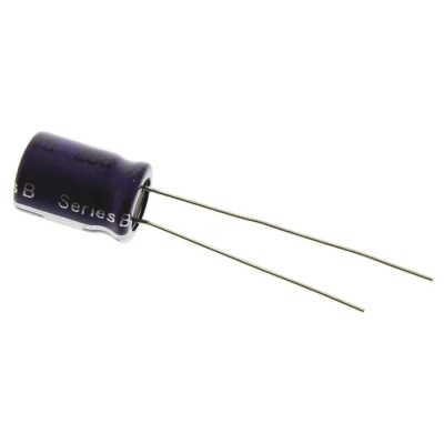Eaton Supercapacitor Cylindrical Cell 1F Capacitance 2.5V DC Through Hole Mount -20 to 80 % Tolerance B0810-2R5105-R