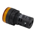 RS PRO Panel Mount Yellow LED Pilot Light 22 mm Cutout 110V AC IP65 Round 763-7933