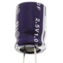 Eaton Supercapacitor Cylindrical Cell 1F Capacitance 2.5V DC Through Hole Mount -20 to 80 % Tolerance B0810-2R5105-R