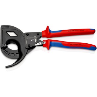 Knipex Ratchet Cable Cutter 320mm, Tool Steel Jaw, Multi-Component Grip 95 32 320